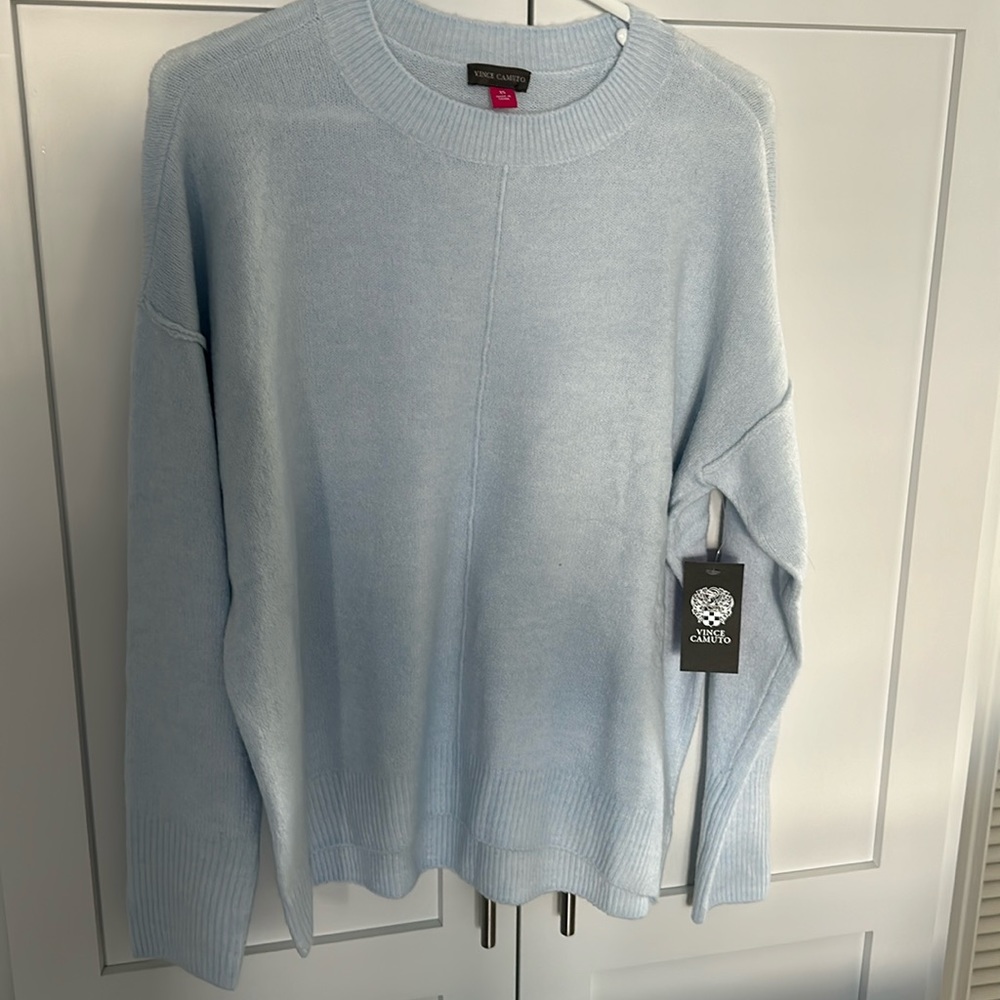 Vince Camuto sweater baby blue XS nwt